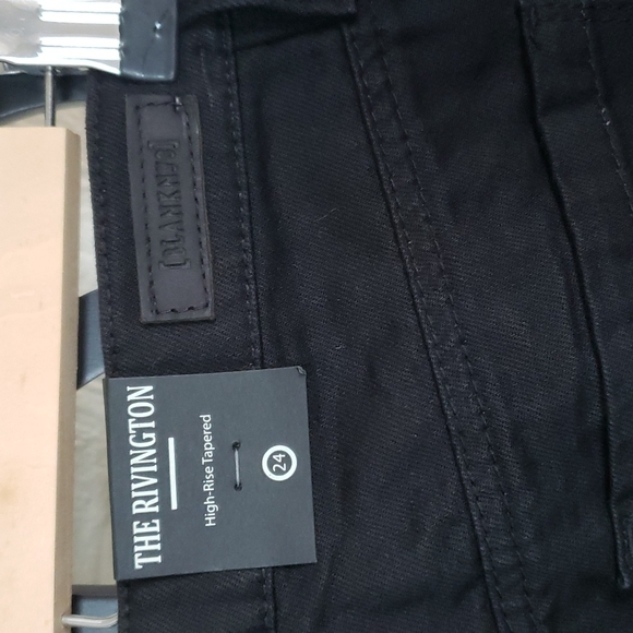 BLANK NYC The Rivington Black with White Stripe High Rise Jeans - Picture 6 of 9